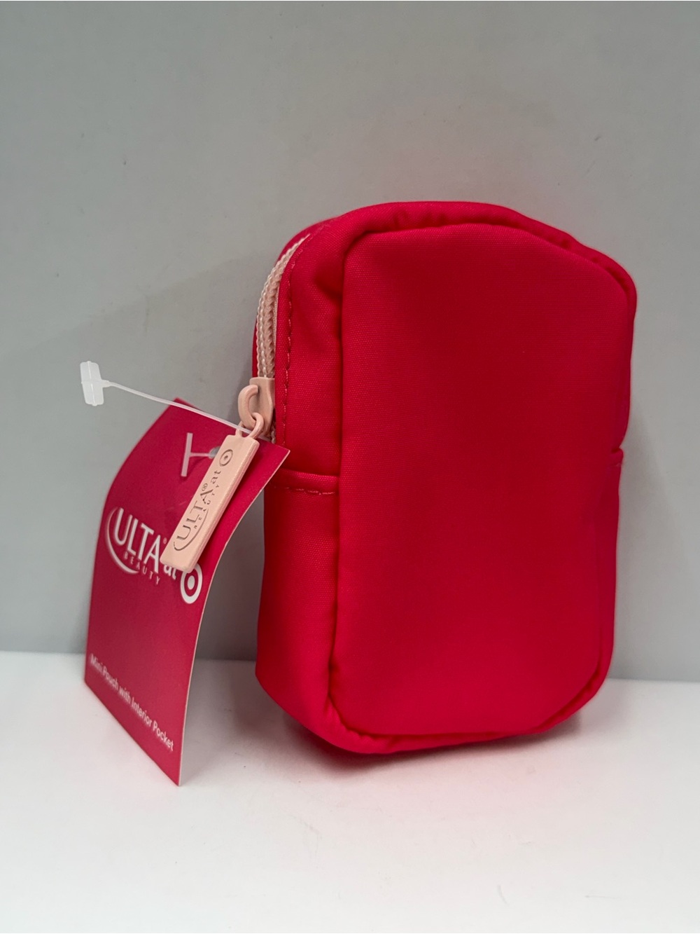 Ulta Beauty at Target Mini Pouch Pink Red Cosmetic Bag NWT Target Exclusive